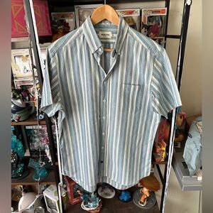 Taylor Stitch Blue and White Striped Shirt